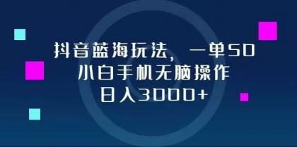 抖音蓝海玩法，一单50，小白手机无脑操作，日入3000+-颜夕资源网-第15张图片