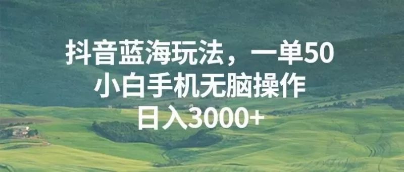 抖音蓝海玩法,一单50,小白手机无脑操作,日入3000+-颜夕资源网-第15张图片 抖音蓝海玩法,一单50,小白手机无脑操作,日入3000+-颜夕资源网-第15张图片