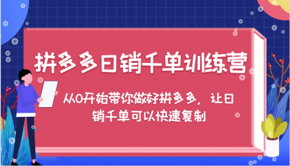 拼多多日销千单训练营，从0开始带你做好拼多多，让日销千单可以快速复制（更新）-颜夕资源网-第15张图片