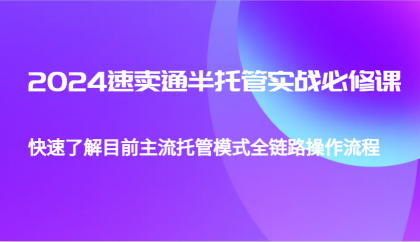 2024速卖通半托管从0到1实战必修课,帮助你快速了解目前主流托管模式全链路操作流程-颜夕资源网-第15张图片 2024速卖通半托管从0到1实战必修课,帮助你快速了解目前主流托管模式全链路操作流程-颜夕资源网-第15张图片
