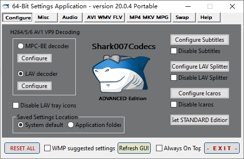 Shark007 Codecs 多媒体编解码器套件 v20.0.5 绿色版-颜夕资源网-第15张图片
