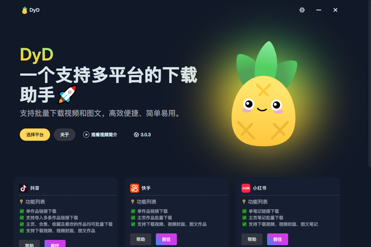 DyD 多平台短视频无水印下载 v3.0.3 绿色便携版-颜夕资源网-第15张图片
