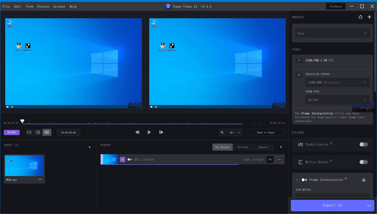 Topaz Video AI(免费视频增强工具) v6.1.0 / 6.2.0 英文便携版-颜夕资源网-第15张图片