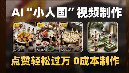 制作AI“小人国”微缩景观的短视频，点赞轻松过万，0成本制作-颜夕资源网-第15张图片