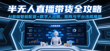半无人直播带货全攻略：AI音咖智能配音+数字人出镜，解决账号矩阵与平台违规难题-颜夕资源网-第15张图片
