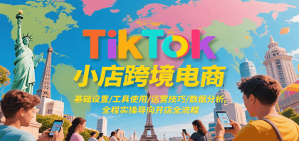 TikTok小店跨境电商，基础设置/工具使用/运营技巧/数据分析，全程实操导向开店全流程-颜夕资源网-第15张图片