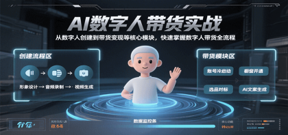 AI数字人带货实战，从数字人创建到带货变现各核心模块，快速掌握全流程-颜夕资源网-第15张图片