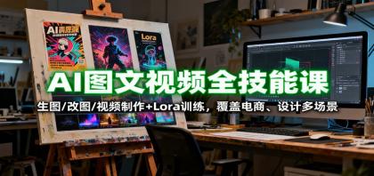 AI图文视频全技能课：生图/改图/视频制作+Lora训练，覆盖电商 、设计多场景-颜夕资源网-第15张图片