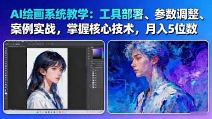 AI绘画系统教学：工具部署+参数调整+案例实战+核心技术，月入5位数-61节课-颜夕资源网-第15张图片