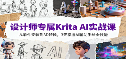 设计师专属Krita AI实战课：从软件安装到3D转换，3天掌握AI辅助手绘全技能-颜夕资源网-第15张图片