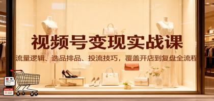 视频号变现实战课：流量逻辑、选品排品、投流技巧，覆盖开店到复盘全流程-颜夕资源网-第15张图片