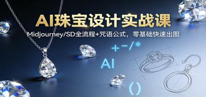 AI珠宝设计实战课：Midjourney/SD全流程+咒语公式，零基础快速出图-颜夕资源网-第15张图片