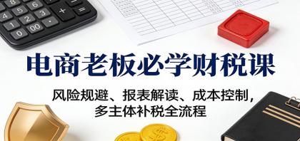 电商老板必学财税课：风险规避、报表解读、成本控制，多主体补税全流程-颜夕资源网-第15张图片