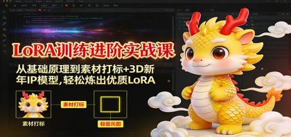 LoRA训练进阶实战课:从基础原理到素材打标+3D新年IP模型,轻松炼出优质LoRA-颜夕资源网-第15张图片 LoRA训练进阶实战课:从基础原理到素材打标+3D新年IP模型,轻松炼出优质LoRA-颜夕资源网-第15张图片