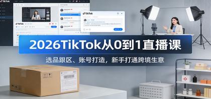 2026TikTok从0到1直播课：选品跟区、账号打造，新手打通跨境生意-颜夕资源网-第15张图片